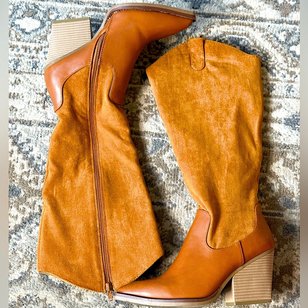 👢 Brown Khaki Cowboy boots